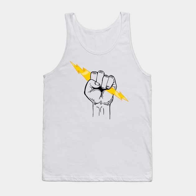 Thunderbolt Fist Tank Top by Ramateeshop